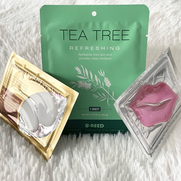 Other - NWT Tea tree refreshing tired skin deep moisture sheet mask, eye mask & lip mask